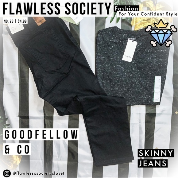 GOODFELLOW & CO BLACK SKINNY JEANS - Picture 2 of 5